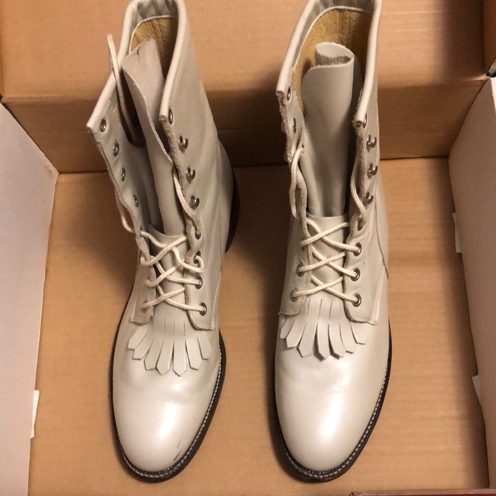 Justin Sunset Rage Boots sz 8.5B, Style L9018 white